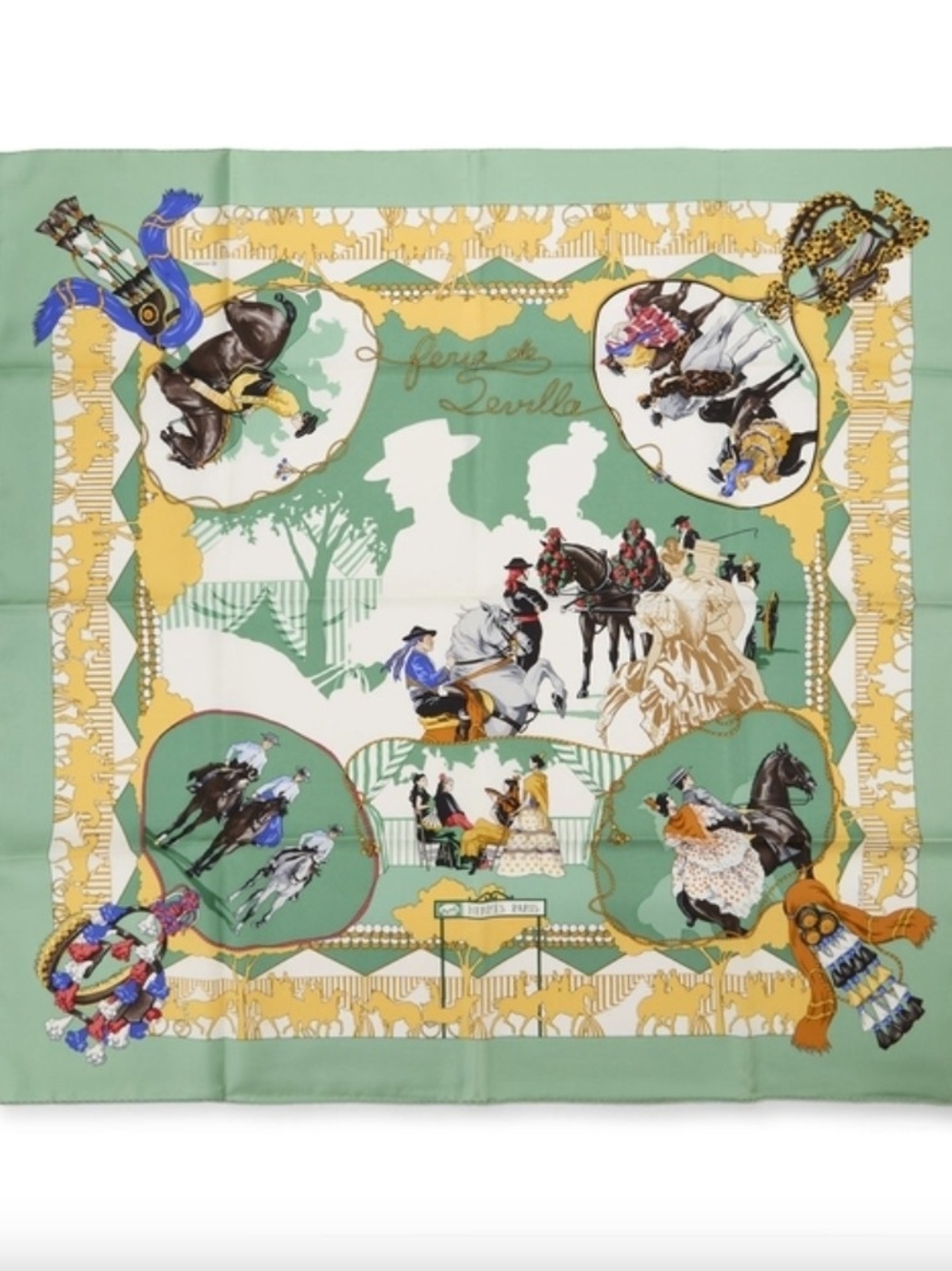 HERMES Vintage Silk Scarf